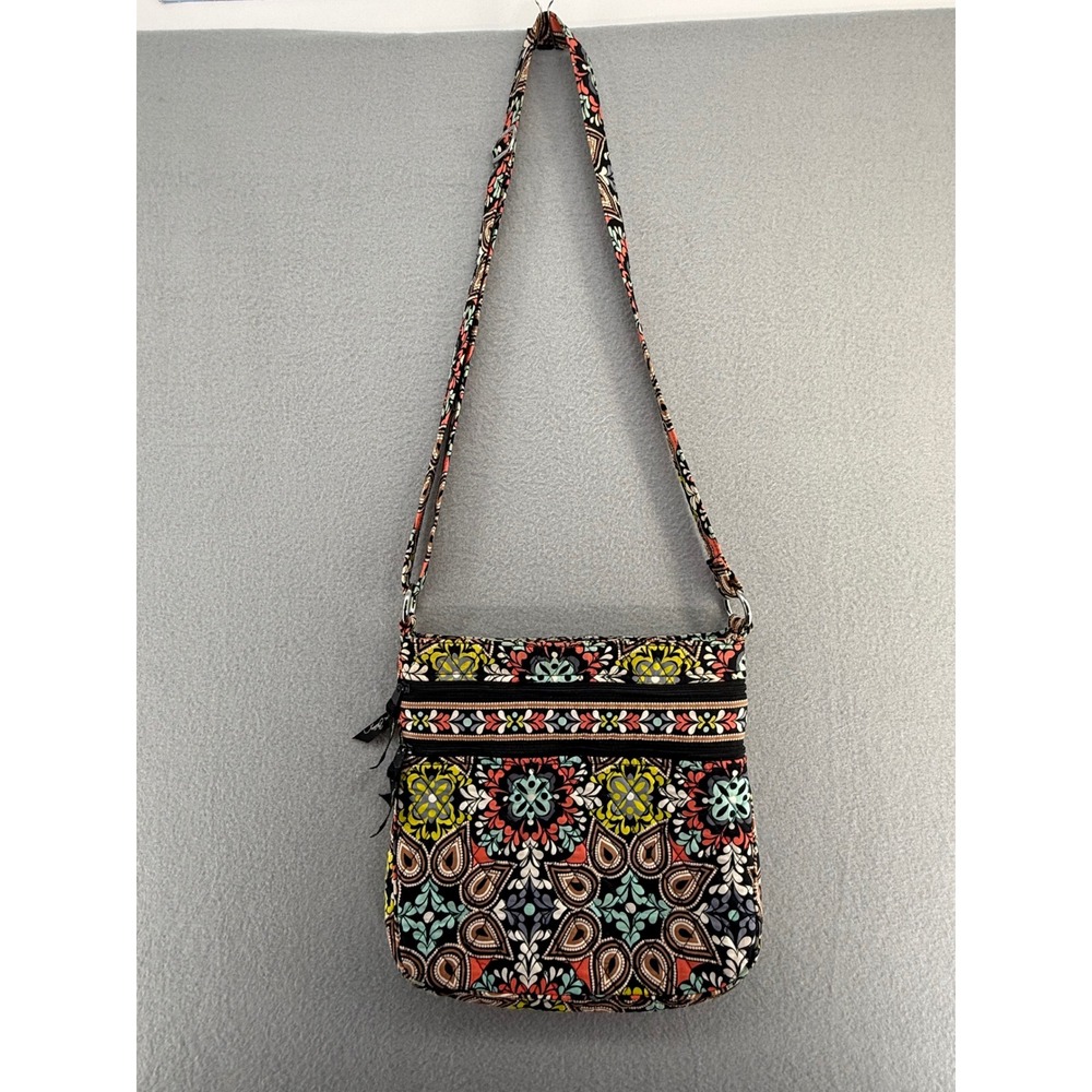 Vera Bradley Provencal Quilted Cotton Crossbody Bag Floral Paisley Multi Color